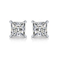 S925 Sterling Silver Moissanite Earrings for Women Classic Simple Fashion Plating 18K White Gold Stud Earrings Jewelry Wholesale