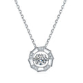 OLDR Abiding Fine Jewellery Wholesale Twinkle Setting Moissanite Beautiful Woman White Gold Plated Silver Necklace Jewelry