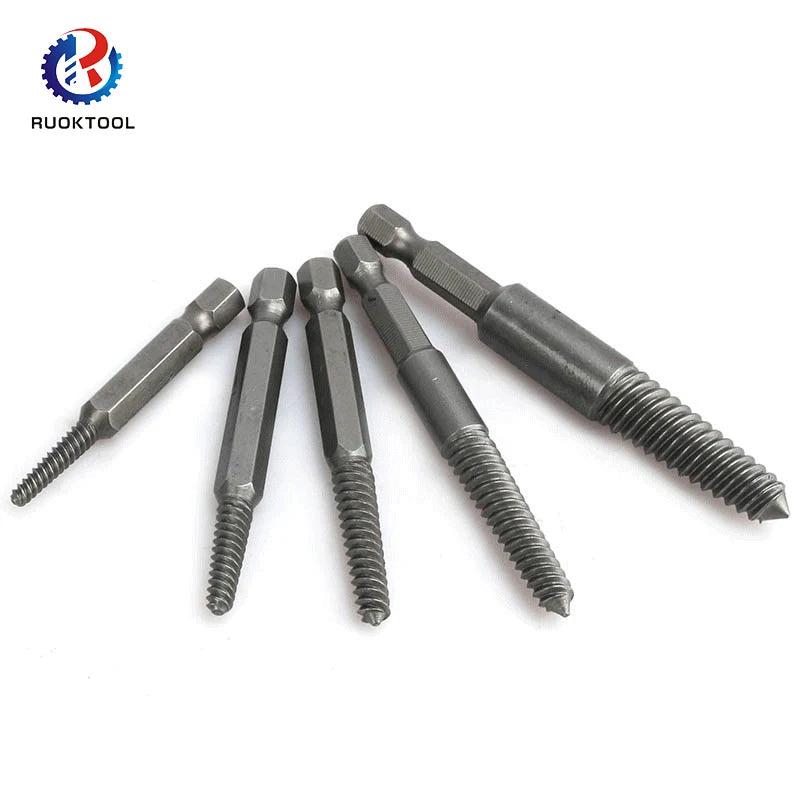 6PCS Household Bolt Remover Extractor De Tornillos 6Pcs Damaged Hex Shank Screw Extractor for Damaged Screws