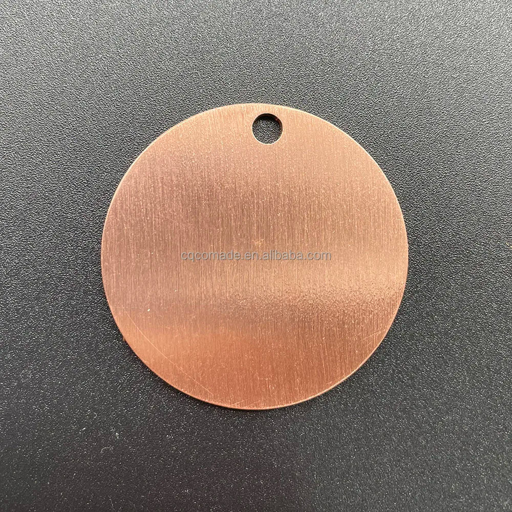 No Plating Copper TA2  ASTM Grade 2 Blanks 15 mm 20 Mm 25 Mm 30 mm Metal Blank Ornaments 14 Gauge Copper CARVING TAGS