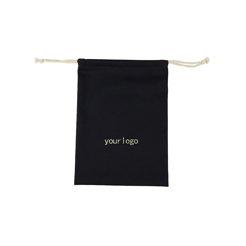 Custom Eco Friendly Organic Cotton Pouch Promotional Drawstring Bag With Logo Custom Dust Bag