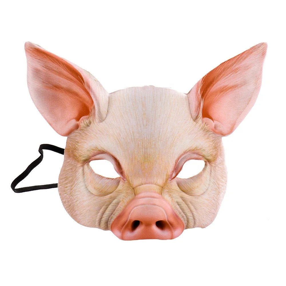 Factory Sale Carnival Masquerade Ball Party Cosplay Props Modeling Animal EVA Half Face Pig Masks