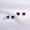Wholesale Earrings Jewelry Rhodium Plated Cubic Zirconia Heart Stud Earring 925 Sterling Silver Fine Jewelry Earrings