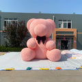 Shopping Mall Decoration Inflatable Cartoon Teddy Bear Character Pink Plush Custom Inflatable Cartoon Bear Mascot