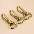 Solid Brass Snap Hook Swivel Eye Push Gate Clip Trigger Clasp for Leather Craft Bag Strap Belt Webbing Pet Dog Leash Keychain