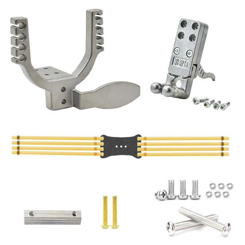 Metal Hunting Slingshot Accessories Set With Powerful Elastic Band Slingshot Shooting Accessories for Outdoor Hunting Sport