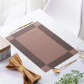 Environmentally Friendly PVC Rectangle Table Mat 30*45 Heat Insulation Non-Slip Coaster Western Placemat Slate Stone Flag Design