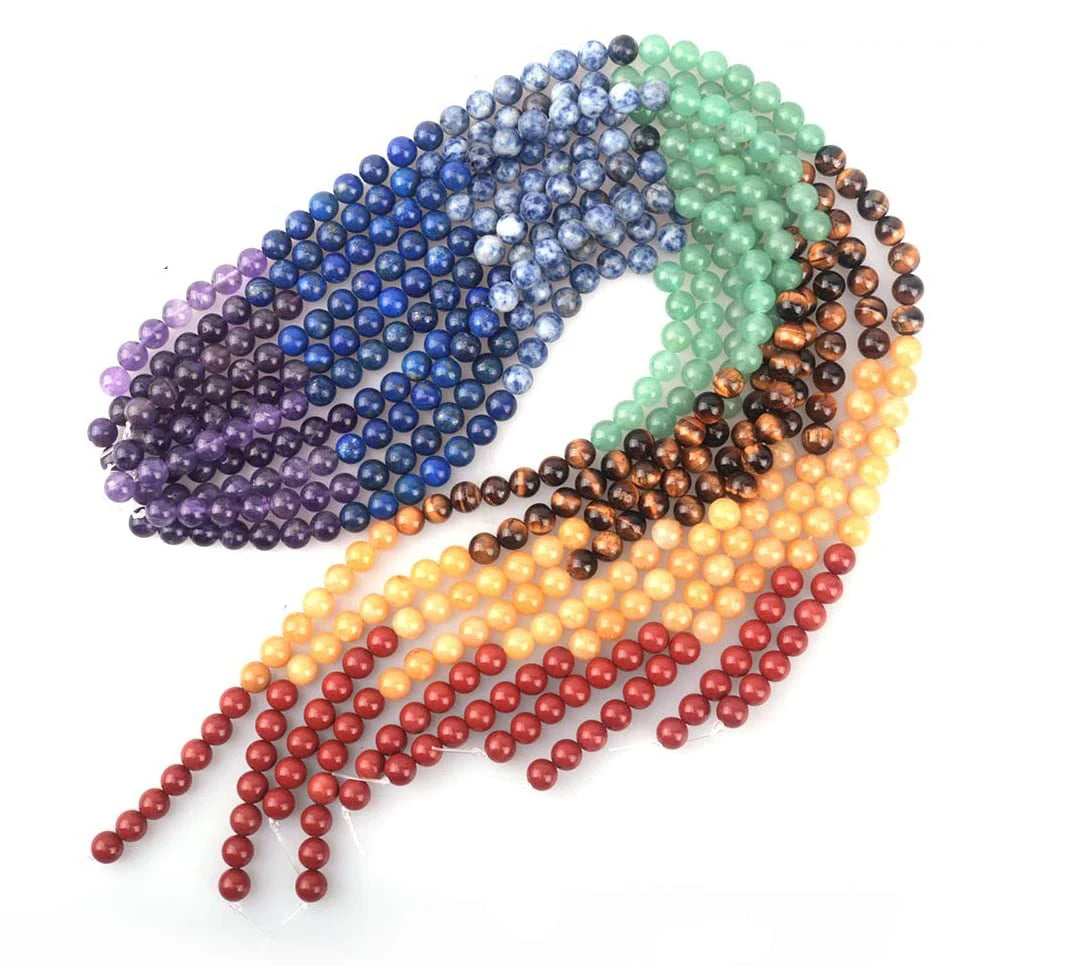 4 6 8mm 10 12 14mm Bulk Polished Mixed Color a Grade Quality Stone Chakra Beads for DIY Jewelry Making