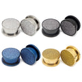 Set 10 Dainty Stainless Steel Earrings Glitter Frosted Ear Plug Screw Tunnel Expander Flesh Gauges Body Wedding Piercing