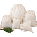 Promotional Reusable Canvas Cosmetic Fabric Muslin Drawstring Dust Packaging Bag Luxury Cotton Storage Gift Bags With Logo