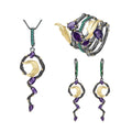 C4524 Abiding OEM OEM Factory Natural Amethyst 925 Silver 3 Pieces Fine Jewelry Sets for Ladies