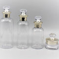 Wholesale 100ml 120ml 200ml250ml 500ml High Grade PET clear Squeeze Bottle with Diamond Lid Big Squeeze Container for Body Cream
