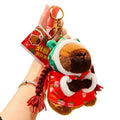 Cute Graduate Capybara Plush Keychain Toy Soft Capybara Stuffed Animal Plush Doll Woman Bag Charm Pendant Gift Capybara Keychain