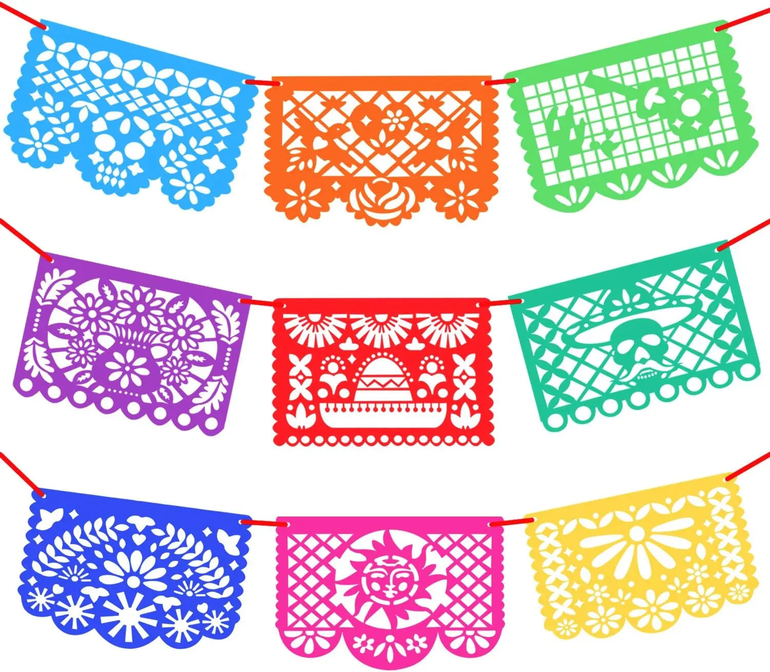 In Stock Novelty Place Papel Picado Fiesta Decorations Dia De Los Muertos Cino De Mayo Felt Mexican Party Banners