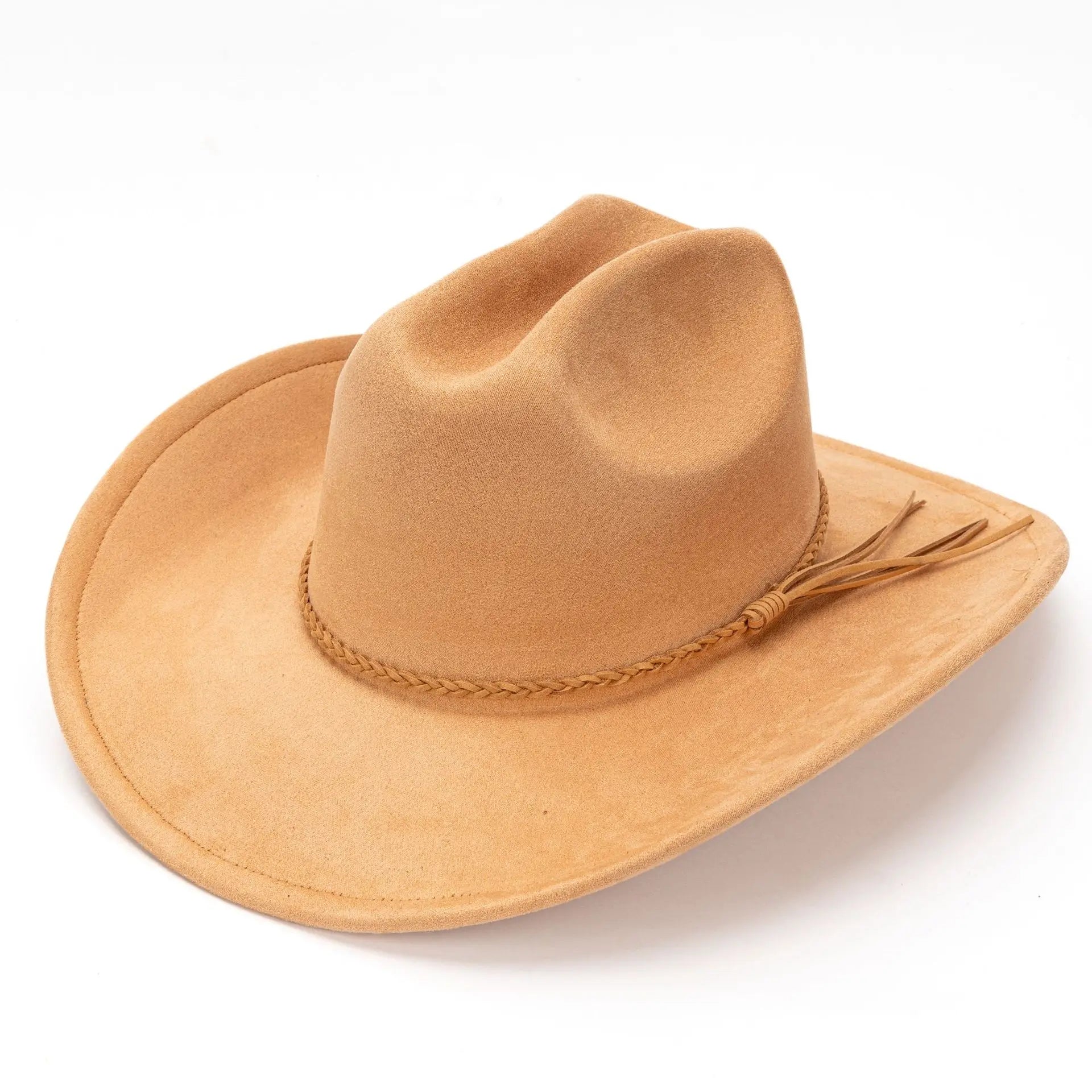 2025 New Western Cowboy Hat Suede Warped Edge Men Women Outdoor Travel Hat Ethnic Cowboy Hat