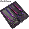 For Professional Pet Grooming Scissors 8" Stainless Steel Sharp Curved Shears Thinning Shears for Dog Hairdressing