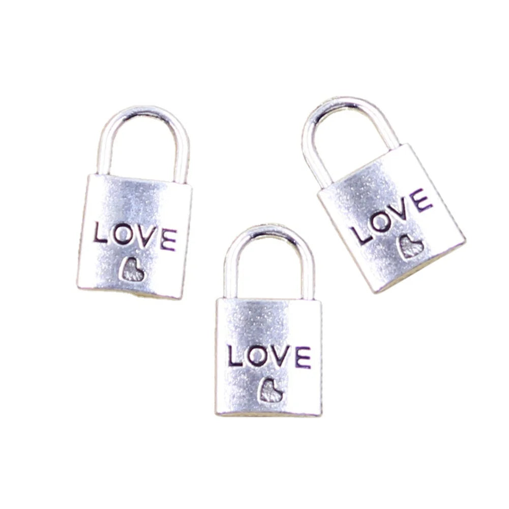 Love Heart Clock Charms 19x11mm Antique Pendant FitVintage Tibetan Silver ColorDIY for Handmade Jewelry