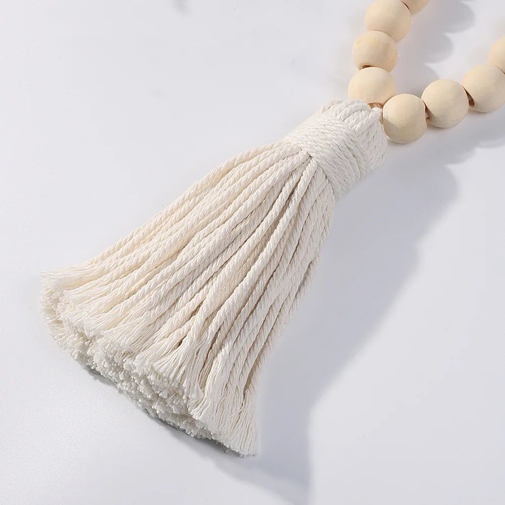 Macrame Tassels Curtain Nautical Wood Beads Style Curtain Farmhouse Curtain Tassel