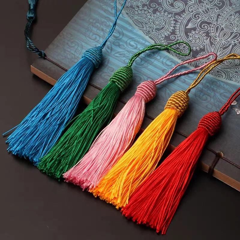 8CM Black Polyester Cord Tassels Jewelry Souvenirs Bookmarks Curtains Garments Home Textiles Decorative Cellphone Accessories