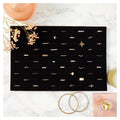 Custom Rectangle Black Foam Velvet Ring Display Trays Foam Insert for Jewelry Boxes