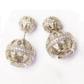 10mm Hollow Gold Findings 18k Plated Latest Design Ball Stud Earrings