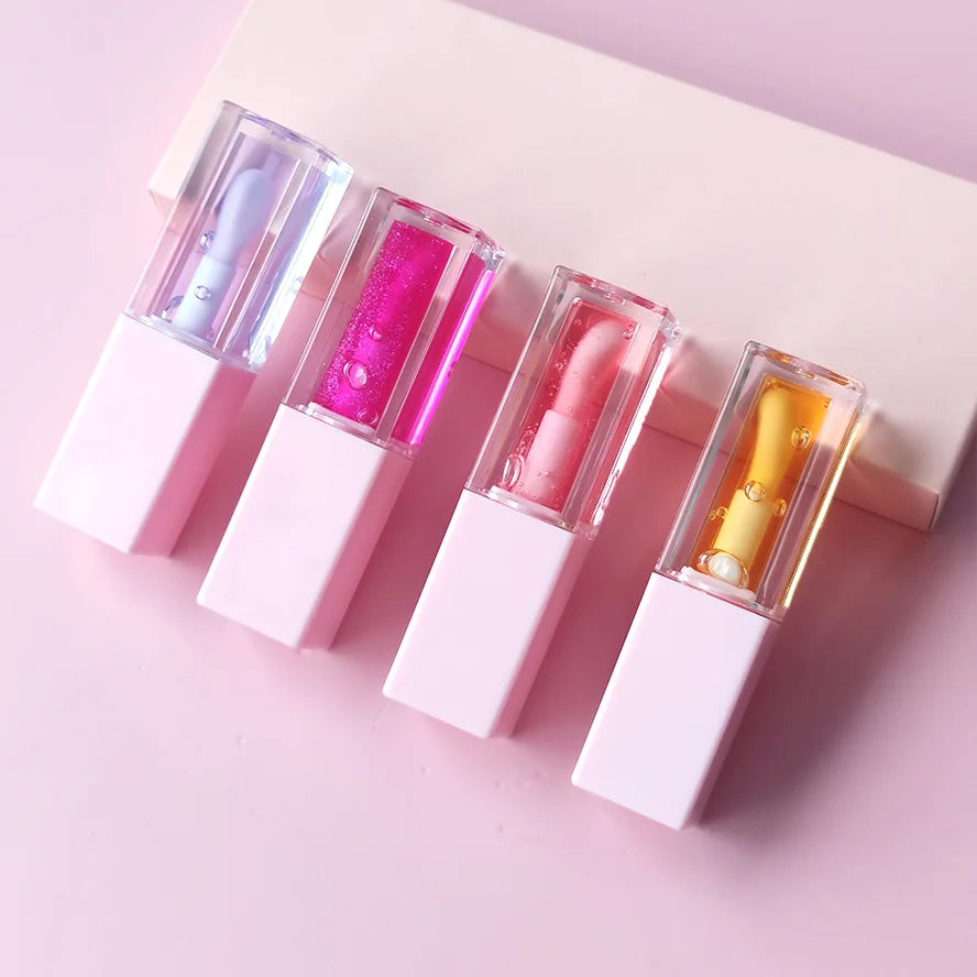 Wholesale Tinted Vegan Long Last Color Changing Pink Plumped Flavor Fruit Two-tone Tint Lip Oil Lips Oil