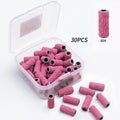 Wholesale 80/120/180/240 Grit White Red Colored 3.1mm Diameter Sanding Band Mandrel Nail Drill Bit for Nail Electric File