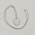 Sublimation Heart Print Pendant Classic Unisex Aluminum Sheet Alloy DIY Handmade Photo Couple Necklace with Link Chain