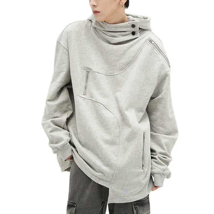 2026 Custom American Retro Hoodie Sleeves Crew Neck Chaopai  Hoodies