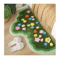 Fresh Floral Tufted Machine Made Eco-Friendly Carpet Cold Insulation Non-slip Bedroom Absorbent and Dirt Resistant Floor Mat