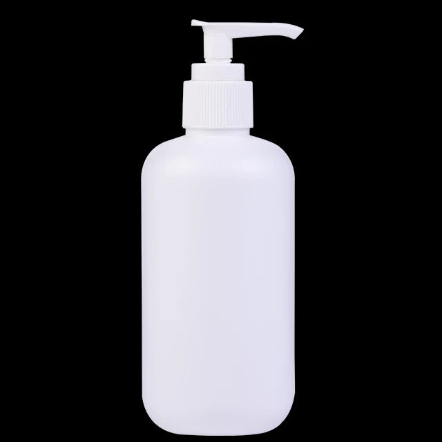 PCR HDPE 8oz Plastic Pump Soap and Shampoo Bottle 200ml Bathroom Lotion Screen Printed Cheap 200ml Soap Bottle