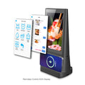 New Arrival Battery Powered Double 8 Inch LCD Touch Screen Digital Tabletop Order Tablet ADS Menu Display for Restaurant bar