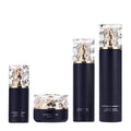 Custom logo High End 50g 50ml 100ml 140ml Glass Matte Dark Blue Thicken Glass Cosmetic Container Package Perfume Bottle