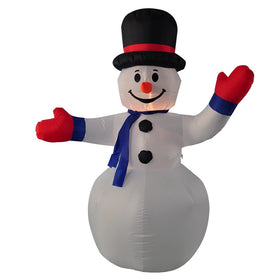 4ft 1.2m Lighted LED Handmade Polyester Santa Claus Christmas Decoration Low Inflatable Outdoor Use