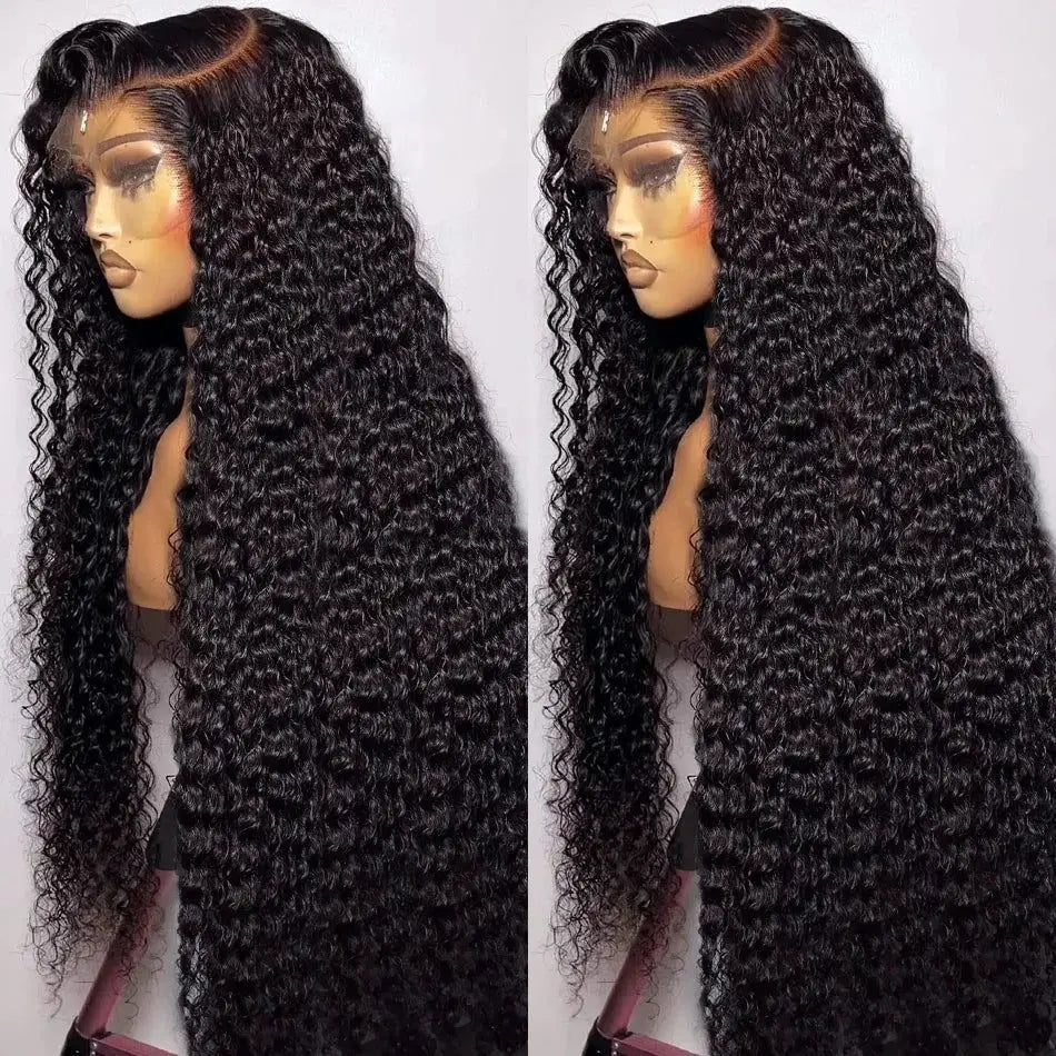 Wholesale 13x4 Raw Brazilian Human Hair Wig 13x4 Lace Frontal Deep Curly Human Hair Wig Glueless HD Kinky Curly for Black Women