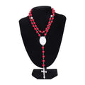Sublimation Blank Religious Rosary Beads Necklace Chains Silver Plated Ornaments Pendants for DIY Customized Gift ID Name Tags