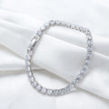 RINNTIN SB93 4mm Cubic Zirconia 925 Sterling Silver Bridal Wedding Jewelry Rhodium Plated Women Men Diamond CZ Tennis Bracelet