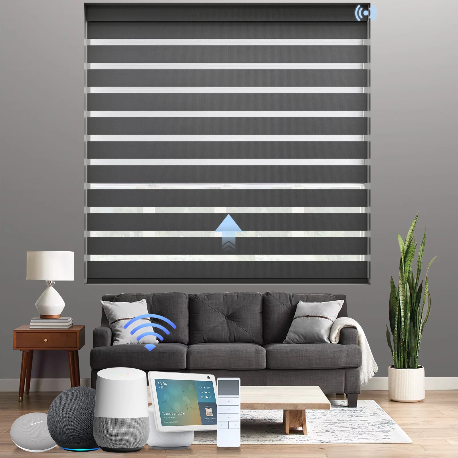 Factory Price Windows Motor Zebra Auto Blinds Remote App Voice Control Wireless Double Roller Shade Smart Home