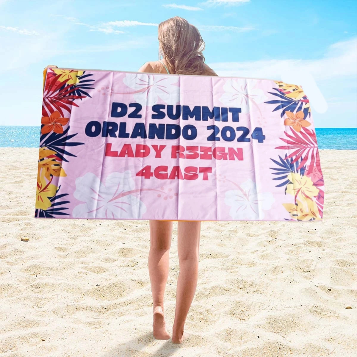 Microfiber Suede Beach Towel Customized  Double-sided Printed Quick Drying Super Breath Ability Sand Free Promotion Towel