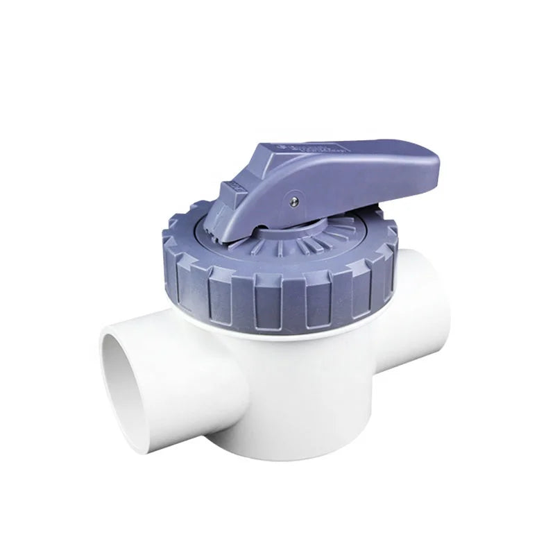 AIBO High Quality PVC Two-way Valve Swimming Pool Water Control Valve PVC Two-way One-way Diverter Valve