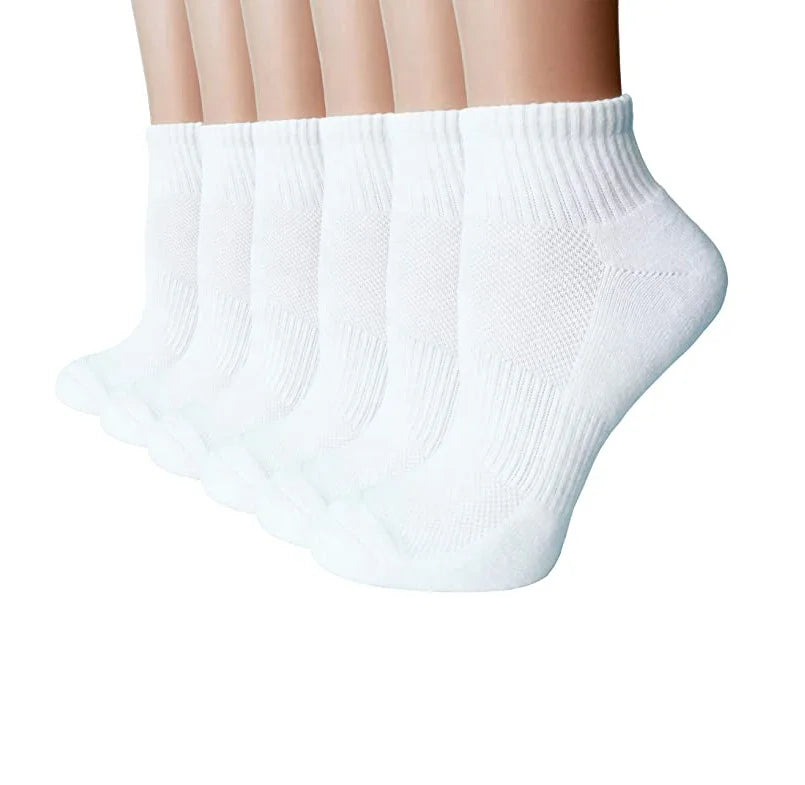 Womens Athletic Low Cut Ankle Quarter Cushion Socks