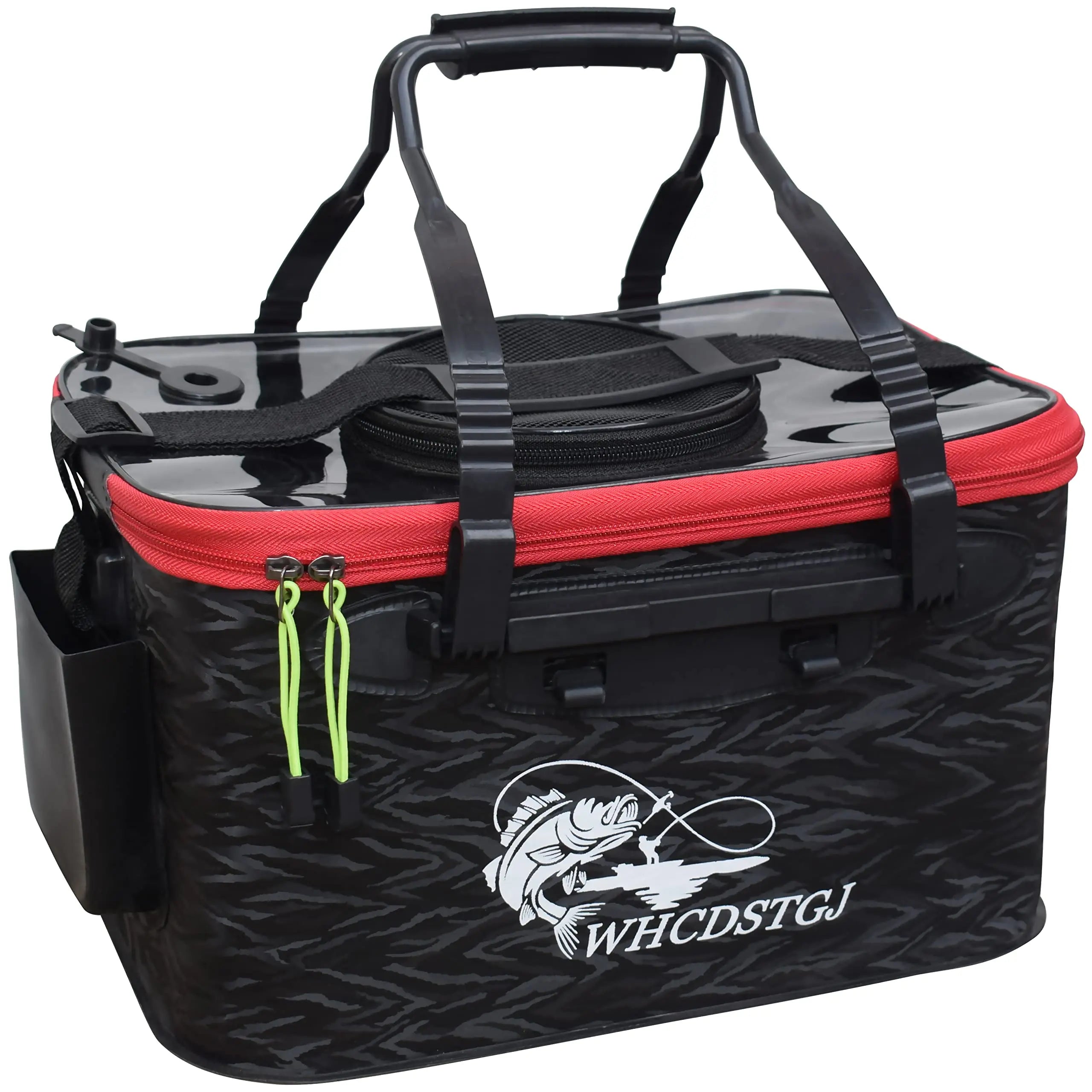 Portable Foldable EVA Live Fish and Bait Bucket Customizable Size and Color for Outdoor Fishing with Holes for Storage 21L 35cm