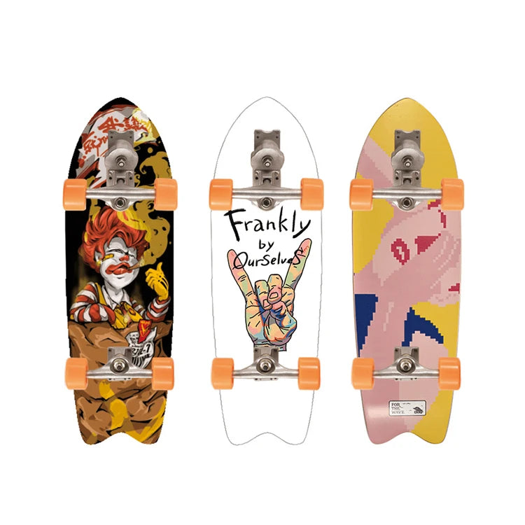 ZHOYA SPORT Best Sale Custom Skate Deck for Print Surf Skate Board 4 Wheels Surfing Patinetas Maple Blank Skateboard Decks