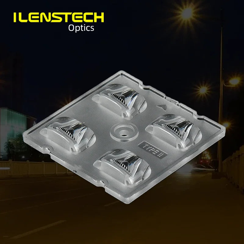 Ilenstech  2x2 Led Street Mould Lens Optimized for Flat 5050 Size LED Packages