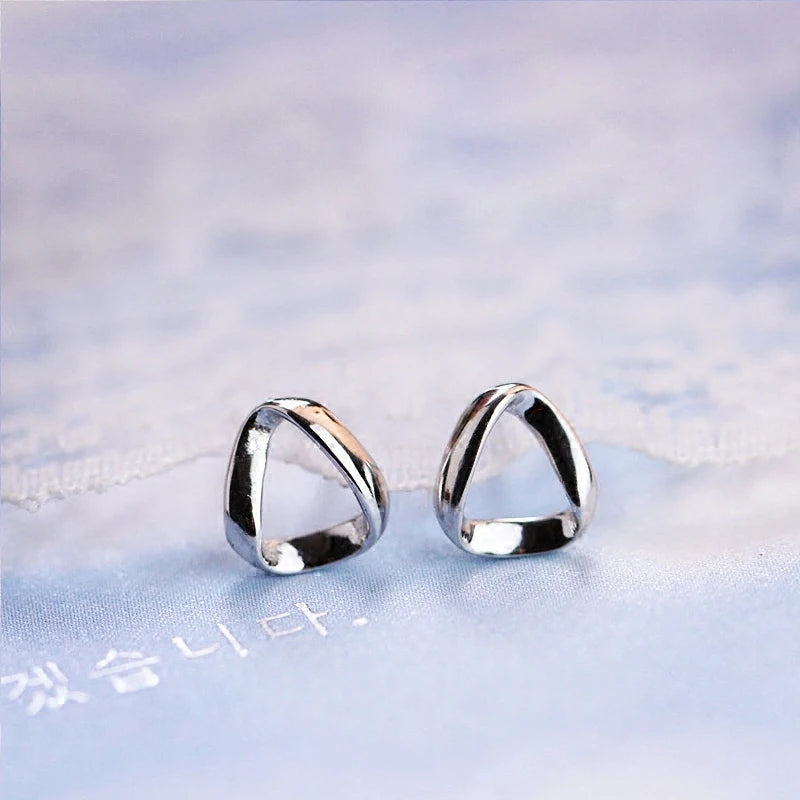 REETI 925 Sterling Silver Geometry Stud Earrings for Women Elegant Wedding Jewelry
