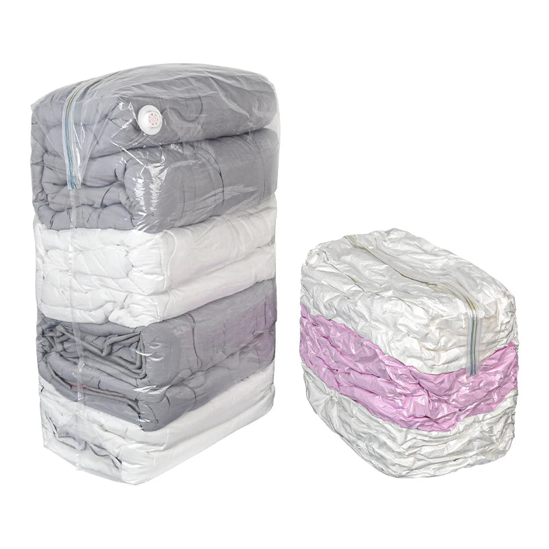 Vacuum Bag Set with Pump Space Saver Bags for Clothes  Bedding