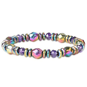 Fashion Colorful Magnet Braided Stretch Black Magnet Bracelet New Weight Loss Handmade Beaded Magnetic Therapy Bracelet