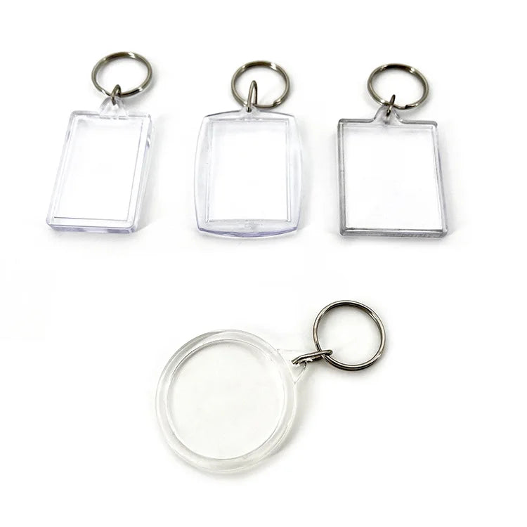 DIY Custom Acrylic Transparent Acrylic Keychain Blanks Acrylic Photo Frame Keychain