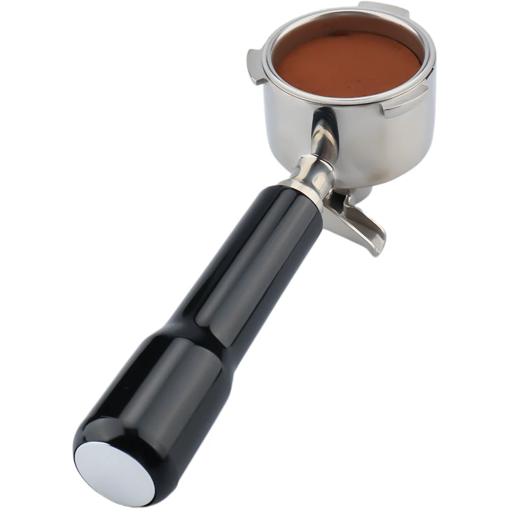 51mm 3 Ears Espresso Coffee Portafilters Black 304 Stainless Steel Double Spouts Portafilter for Delonghi 51mm