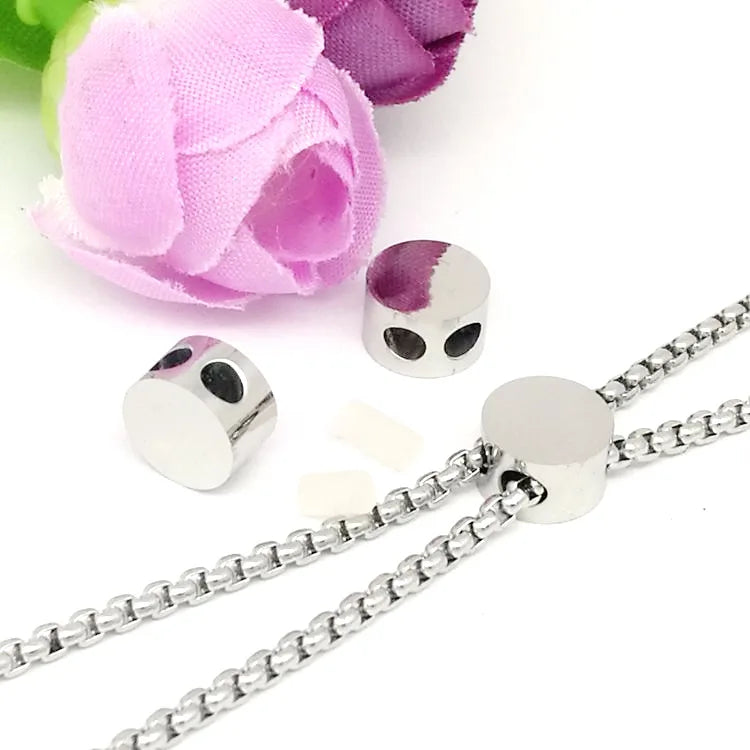 High Quality Stainless Steel Beads with Silicone Inside Positioning Beads for Jewelry Making